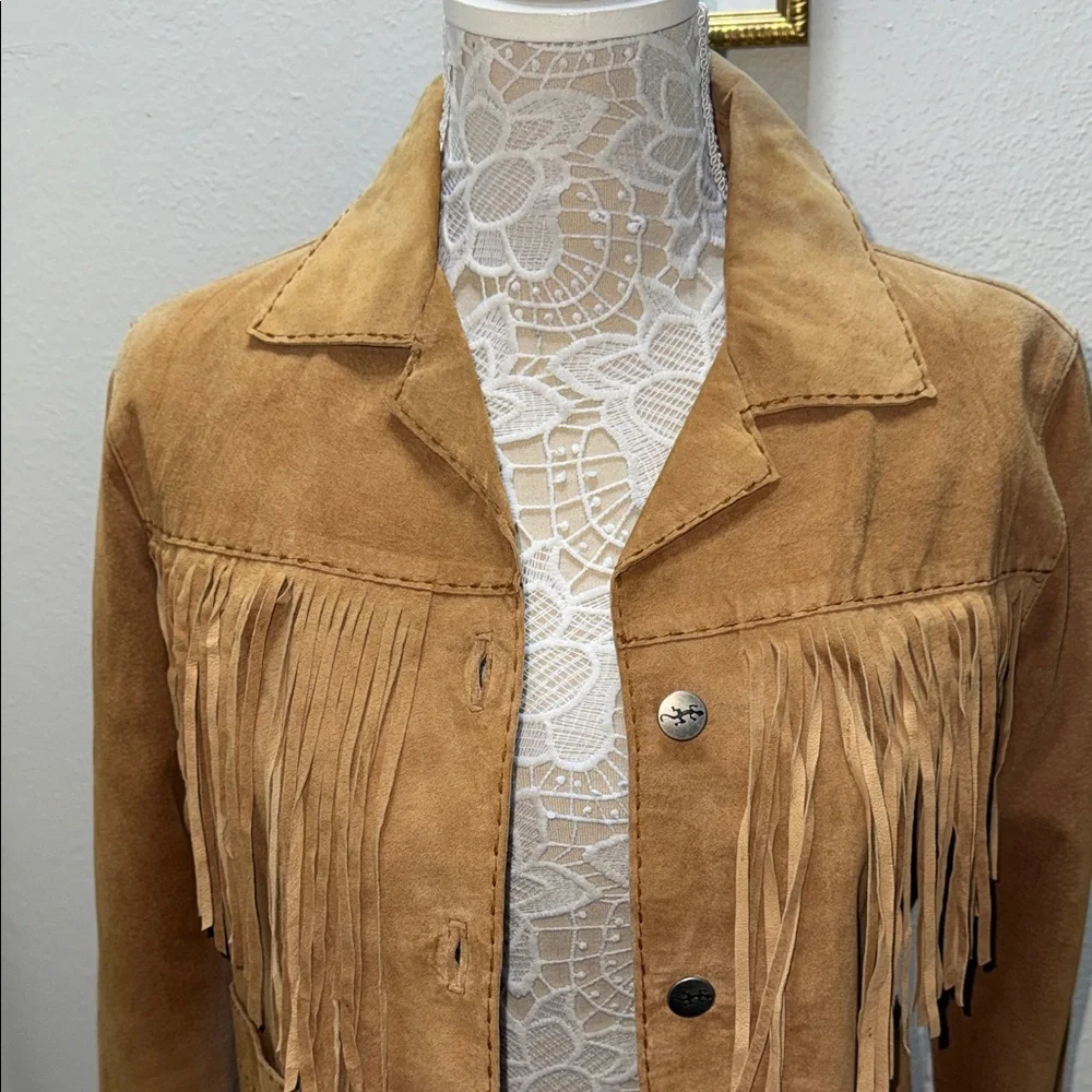 Chico's Camel Fringe Utility Jacket - Picture 2 of 10